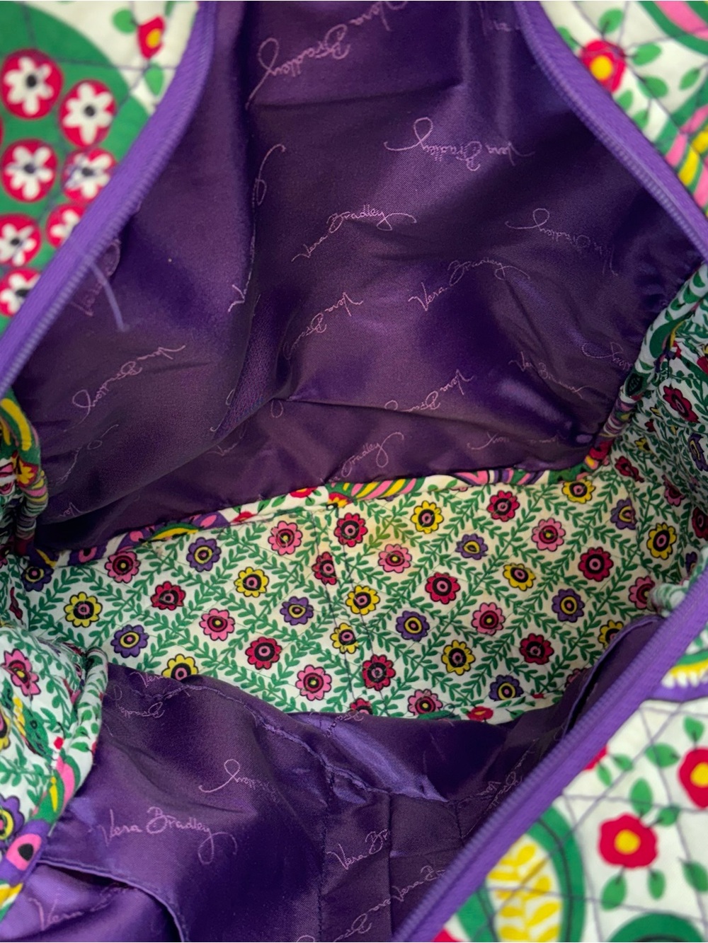 Vera Bradley Viva La Vera Backpack Floral Tropical Quilted Retired Womens EUC - Picture 8 of 10